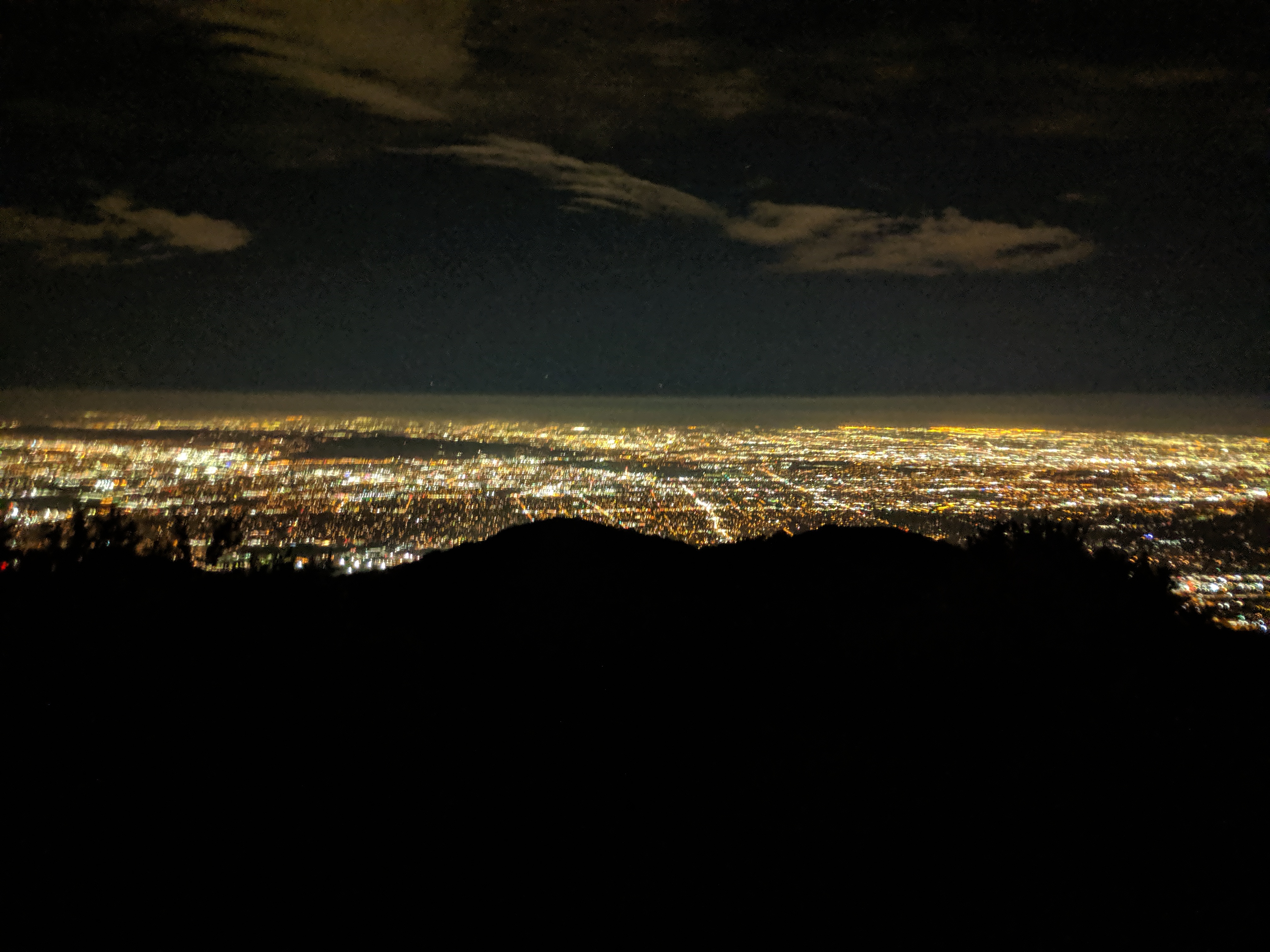 Los Angeles by night från Mt Wilson