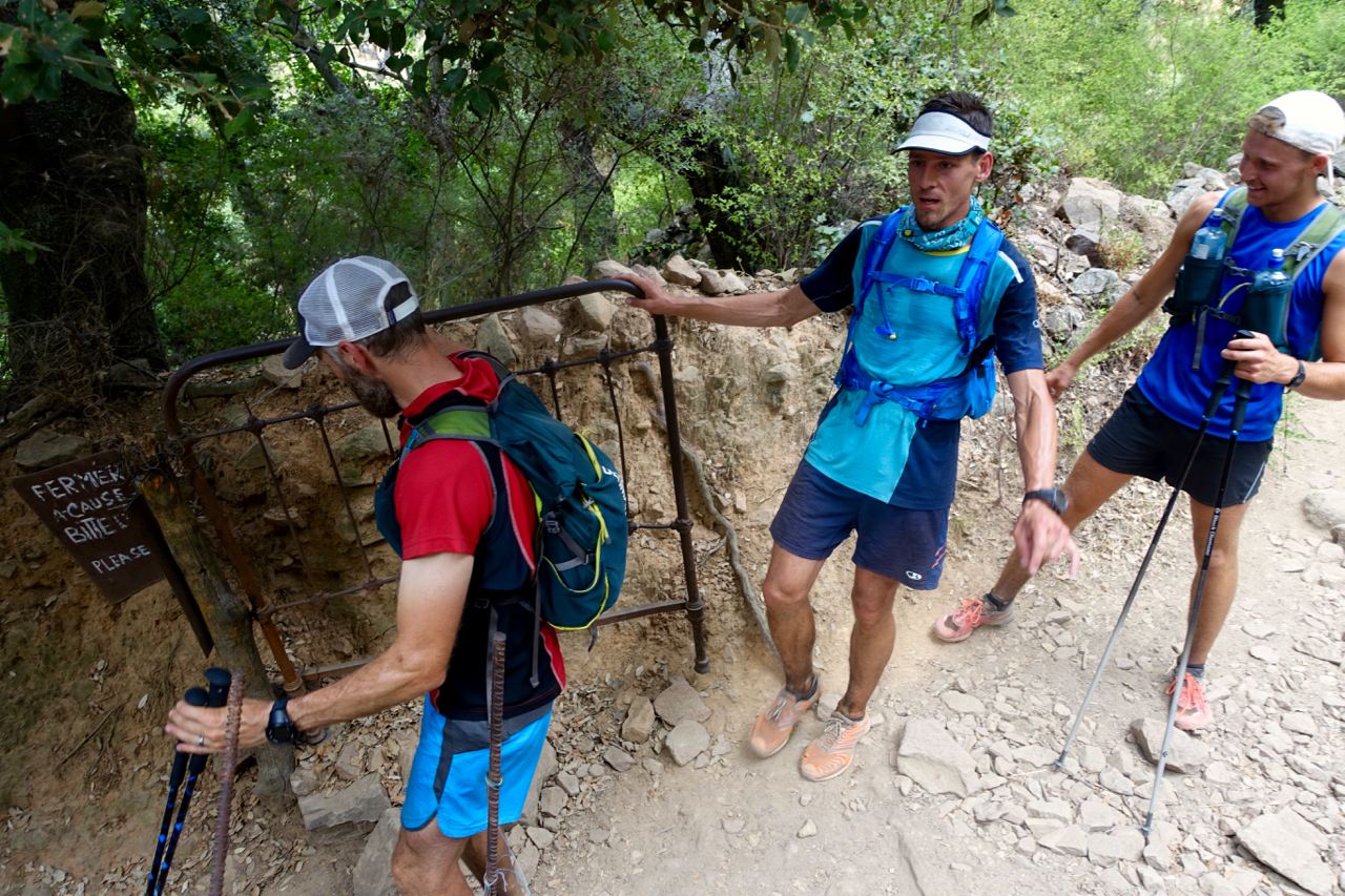 Grinden som markerar slutet på GR20 i Calenzana