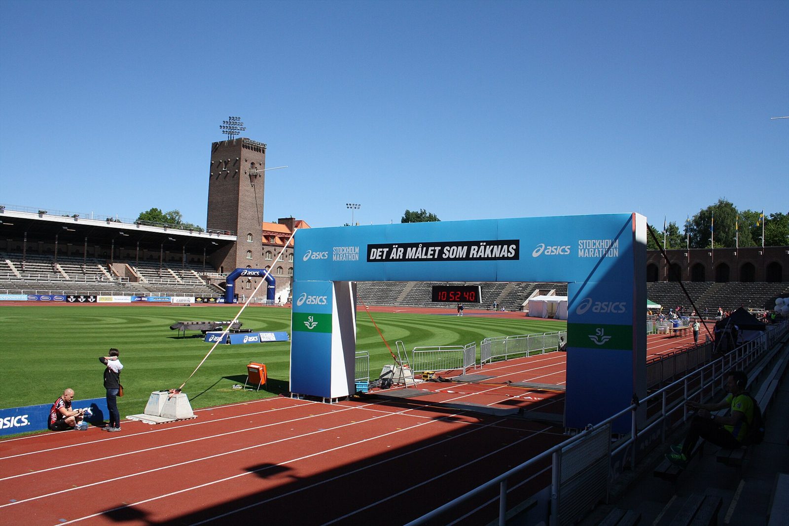 Stockholms stadion och målområdet vid Stockholm Marathon 2016
