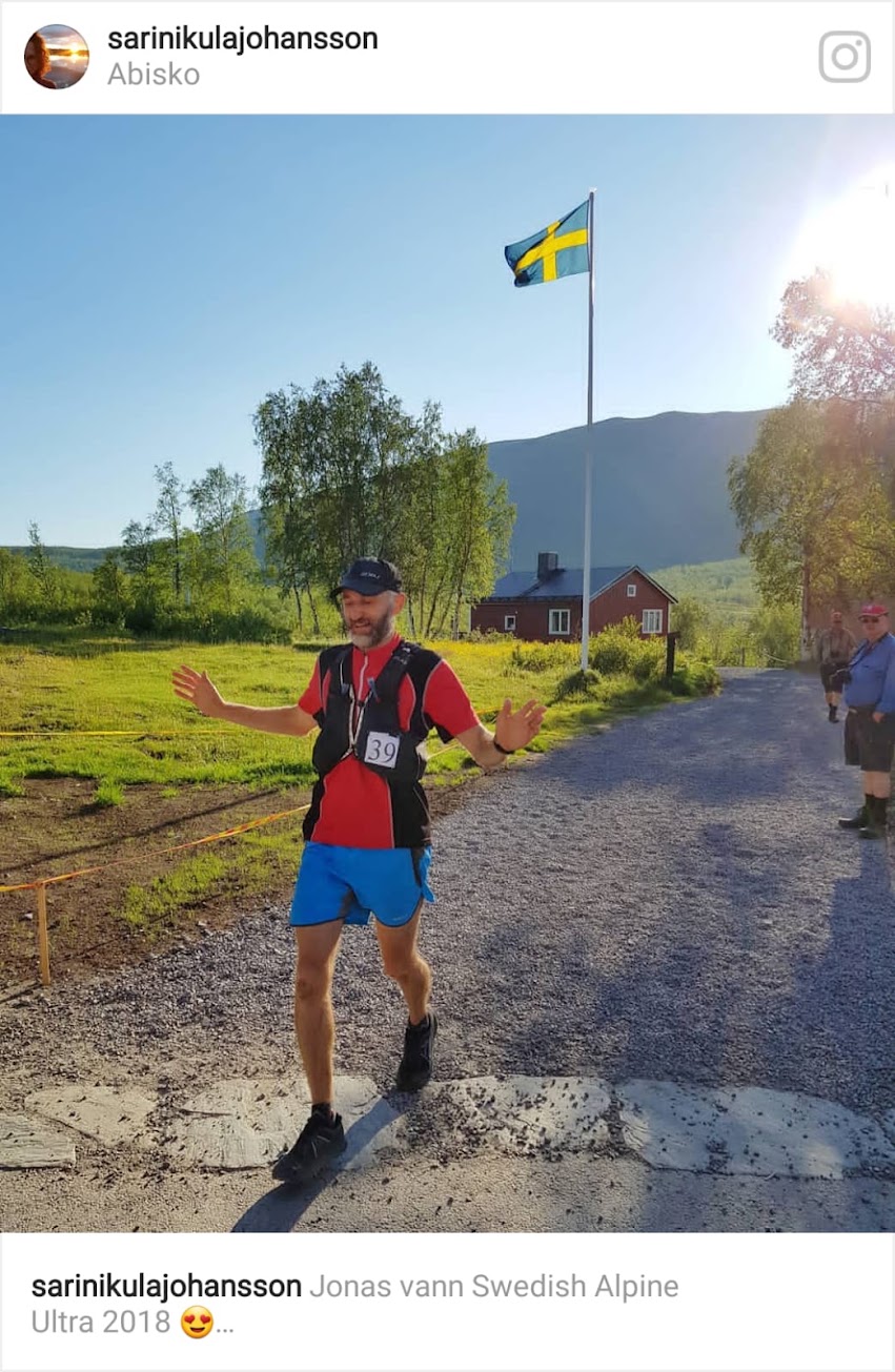 Jonas i mål som segrare av Swedish Alpine Ultra 2018