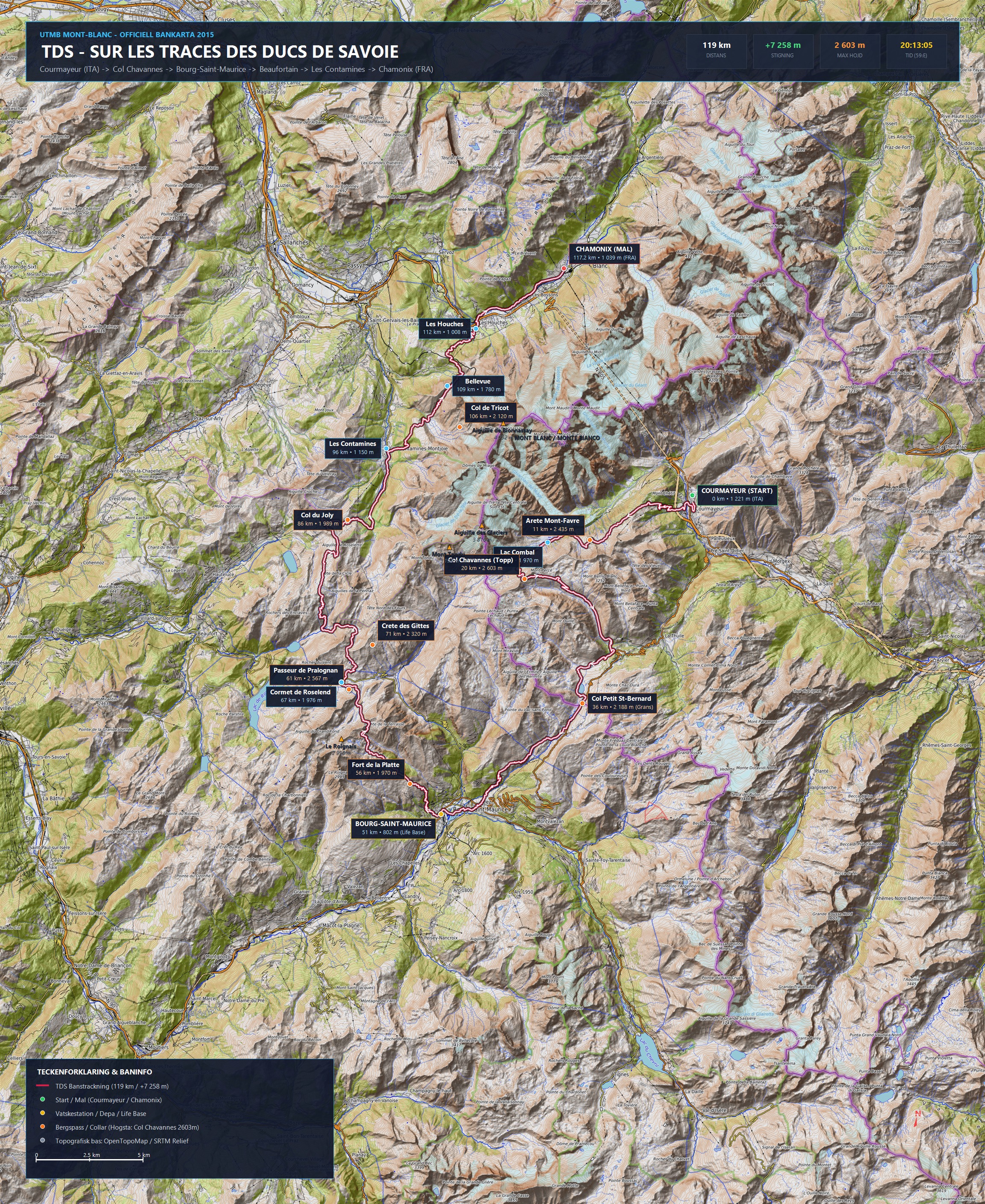 Bankarta över TDS – Sur les Traces des Ducs de Savoie